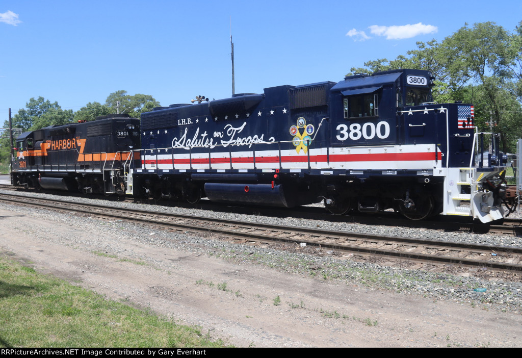 IHB GP38-3 #3800 - "Indiana Harbor Belt Salutes the Troops"